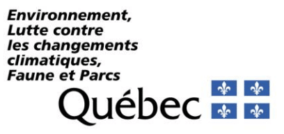 LOGO Ministère de l’Environnement, de la Lutte contre les changements climatiques, de la Faune et des Parcs