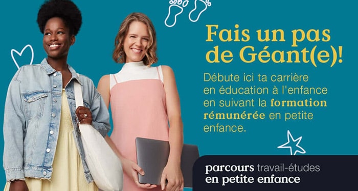 Étudiantes heureuse d'étudier dans le domaine de la petite enfance